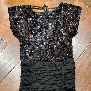 New!! Black sequin and ruched dress/tunic